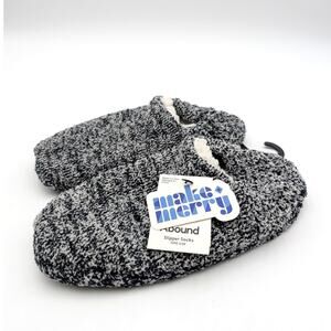 Make Merry Abound Knit Slipper Socks Cozy Indoor Warm Women's Gray One Size
